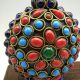 Vintage Handmade Tibetan Turquoise Coral Beads Snuff Bottle Snuff Bottles photo 4