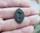Fantastic Medieval Bronze Vessica Seal Mans Bust Wearing Helmet Seal Of Love British photo 1