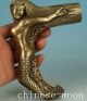 Gothic Old Bronze Handmade Carved Mermaid Statue Cane Walking Stick Head Ornamen Other Chinese Antiques photo 2