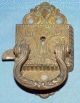 5 Piece Ornate Brass Ice Box Chest Hardware Hinges Latch Lock Cabinet Antique Drawer Pulls photo 1