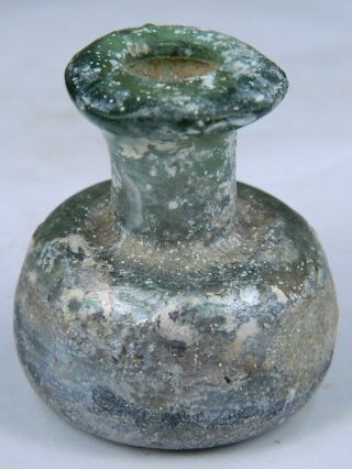 Ancient Irricedence Glass Bottle Roman 200 Bc Stc157 photo