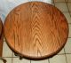 Round Solid Oak End Tables Side Tables (jlc - T439) Post-1950 photo 1