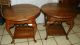Round Solid Oak End Tables Side Tables (jlc - T439) Post-1950 photo 5