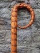 Primitive Old Wood England Unique Loop Handle Witch Hearth Broom Halloween Primitives photo 2