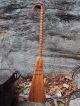 Primitive Old Wood England Unique Loop Handle Witch Hearth Broom Halloween Primitives photo 4