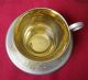 Sterling Silver Cup & Saucer Gold Lined & Etched Post Australia Sterling Silver (.925) photo 1