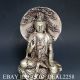 Vintage Oriental Chinese Silver Copper Hand - Carved Buddha Statue - - Buddha Buddha photo 1