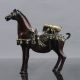 Chinese Collectable Copper Gilt Hand - Carved Golden Cicada & Horse Statue D267 Horses photo 5