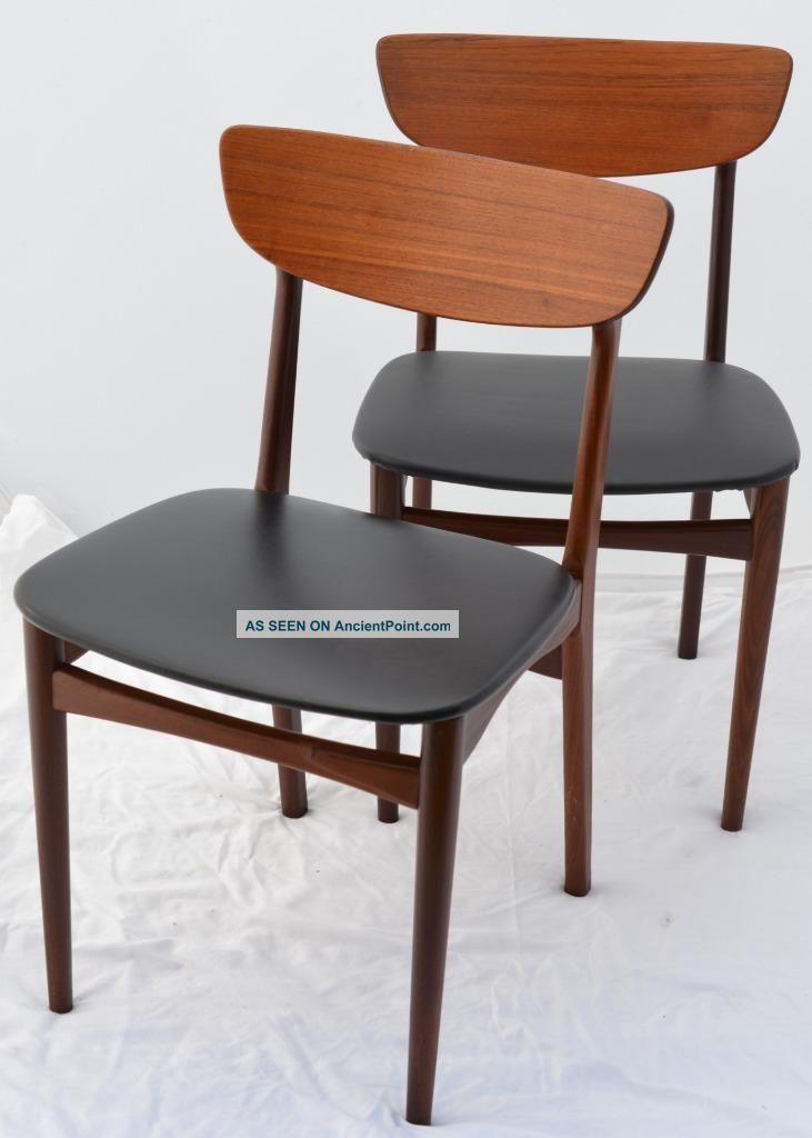 Modern Danish Design - Two X Teak Chairs - Eames Era Post-1950 photo