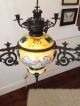 Huge Antique Victorian 9 Arm Iron Oil Lamp Candelabra Chandler.  Ceiling Light Lamps photo 3