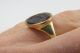 Antique 22k Gold Signet Ring Roman Garnet Intaglio Seal Nemesis C200 Ad Roman photo 9