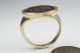 Antique 22k Gold Signet Ring Roman Garnet Intaglio Seal Nemesis C200 Ad Roman photo 1