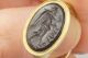 Antique 22k Gold Signet Ring Roman Garnet Intaglio Seal Nemesis C200 Ad Roman photo 7