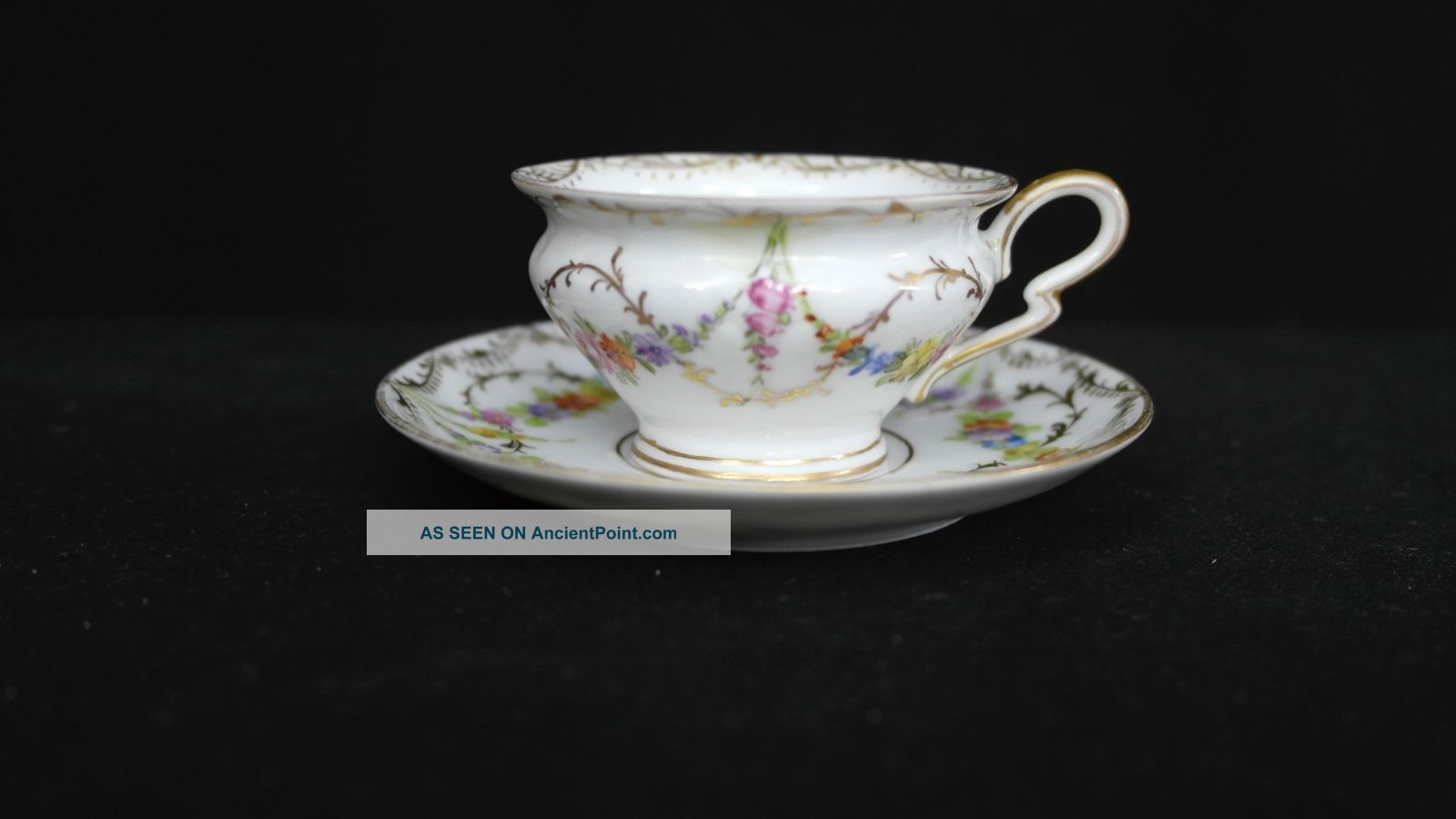 Antique Dresden Rk Porcelain Tea Cup Marked Germany Cups & Saucers photo