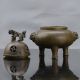 Chinese Brass Hand - Carved Incense Burners W Lion Shape Lid W Kang Xi Mark D199 Incense Burners photo 6
