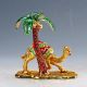Chinese Cloisonne Inlaid Rhinestone Handwork Tree & Camel Statue D1424 Other Antique Chinese Statues photo 4