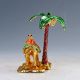 Chinese Cloisonne Inlaid Rhinestone Handwork Tree & Camel Statue D1424 Other Antique Chinese Statues photo 5