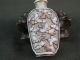 Chinese Bat Butterfly Carved Peking Overlay Glass Snuff Bottle Snuff Bottles photo 3
