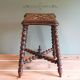 Antique Bobbin Turned Carved Stool.  Victorian Seat,  English C.  1900 1800-1899 photo 1