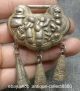 66mm Chinese Miao Silver Women Hanzi Flower Child Lock Amulet Pendant Other Antiquities photo 5