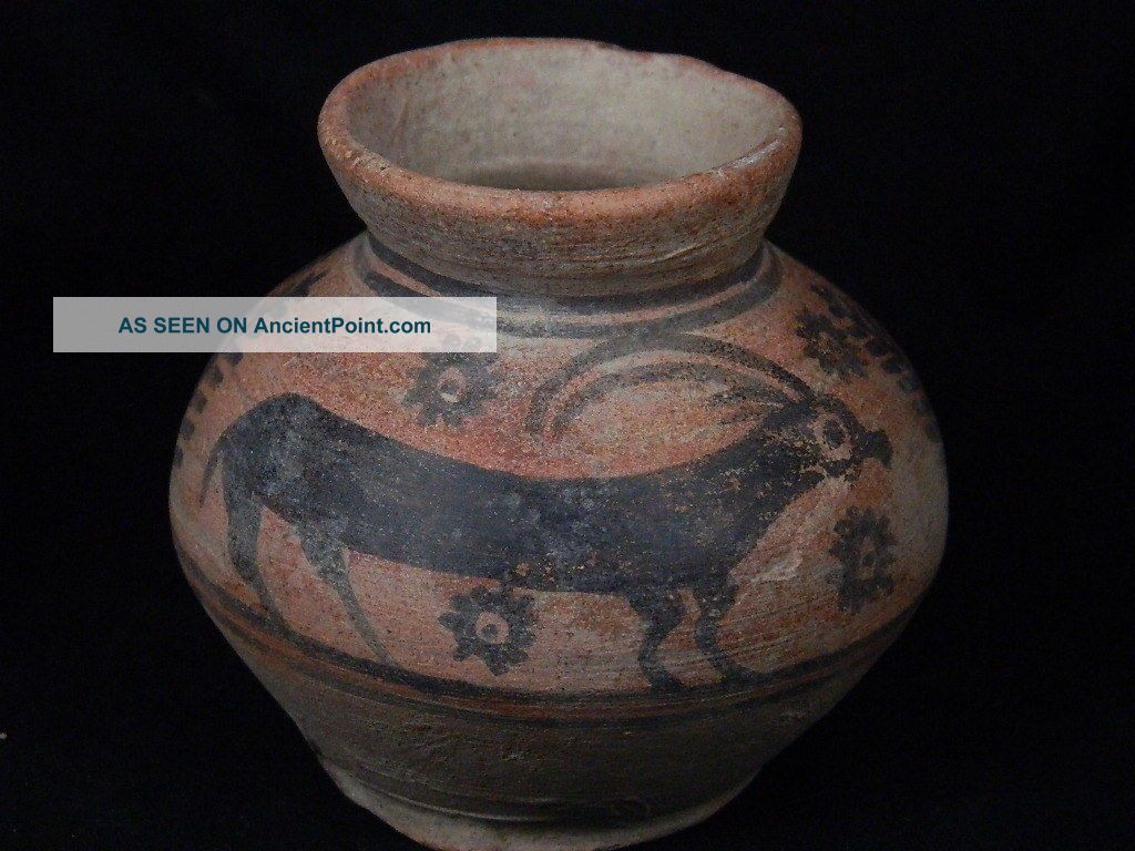 Ancient Teracotta Painted Pot With Animals Indus Valley 2500 Bc Pt15497 Near Eastern photo