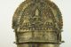 Lakshmi Brass Temple Oil Lamp India Antique Vintage - Wm 87 Other Ethnographic Antiques photo 5