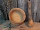 Early Antique Apothecary Wooden Turned Mortar & Pestle Aafa Primitives photo 4