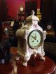 Antique French Porcelain Mantle Clock Strikes Key Royal Bonn Clocks photo 2