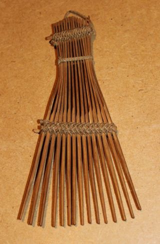 Congo 3 Old African Combs Ancien Peignes Afrique Songye Afrika Africa Wicker Kam photo