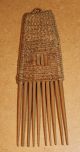 Congo 3 Old African Combs Ancien Peignes Afrique Songye Afrika Africa Wicker Kam Other African Antiques photo 3