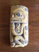Unusual Antique Tlingit Pacific Nw Carved Bakelite Brooch,  Bear,  Frog,  Man Totem Native American photo 1