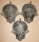 African Baule Bronze Cast Passport Mask Pendant Ivory Coast Africa Ashanti Masqu Masks photo 2