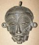 African Baule Bronze Cast Passport Mask Pendant Ivory Coast Africa Ashanti Masqu Masks photo 6