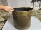 Antique Brass Planter Tub Coal Bin Log Basket Scuttle Plant Pot Rivets Vintage Garden photo 2
