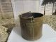 Antique Brass Planter Tub Coal Bin Log Basket Scuttle Plant Pot Rivets Vintage Garden photo 4