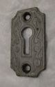 Door Skeleton Keyhole Escutcheon Plate Victorian Eastlake Iron Antique Vintage Door Plates & Backplates photo 8