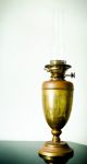 Hinks No.  2 Oil Lamp Brass Duplex Burner,  Key Rising,  Brass Lamp,  Chimney Tall 20th Century photo 3