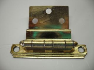 1 Vintage Brass Plated Steel Hinge 3/8 