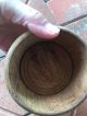 Antique Primitive Wooden Butter Mold Press Stamp Wheat Sheath Design Primitives photo 5