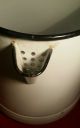 Vintage Enamelware White Watering Can Primitives photo 3