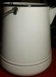 Vintage Enamelware White Watering Can Primitives photo 6