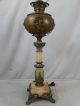 Antique 19thc Art Nouveau Brass Ormolu Cherub & Onyx Old Victorian Banquet Lamp Lamps photo 4