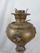 Antique 19thc Art Nouveau Brass Ormolu Cherub & Onyx Old Victorian Banquet Lamp Lamps photo 6