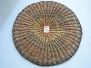 Antique Vintage Hopi Indian Wicker Basket Kachina Plaque / Flat Tray - Buyitnow photo