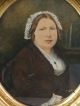 (2) Antique 19thc Victorian Era Lady & Gent Watercolor Portrait Painting & Frame Victorian photo 3