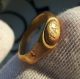Pure Gold Roman Ring Ii/iii Ad Pax Engraved Early Christian Cross Roman photo 7