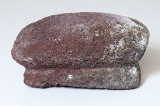 Rare Pre - Contact Ancient Hawaii Red Stone Breadloaf Sinker - photo