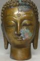 A793: Chinese Copper Ware Statue Of Buddha Head With Good Atmosphere Buddha photo 2