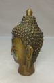 A793: Chinese Copper Ware Statue Of Buddha Head With Good Atmosphere Buddha photo 3