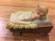 Wood Carving - German - Hand - Carved - Baby Jesus In Creche Cradle - Oberammergau Carved Figures photo 4